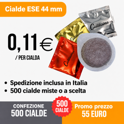 Set promozionale di Cialde — 500 cialde a 55 euro, spedizione inclusa in Italia